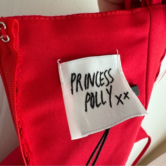 Princess Polly Novella Scarlet Mini Dress NWT size US 2 - Picture 9 of 11